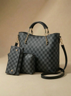 Checkered Tote Handbag for Women